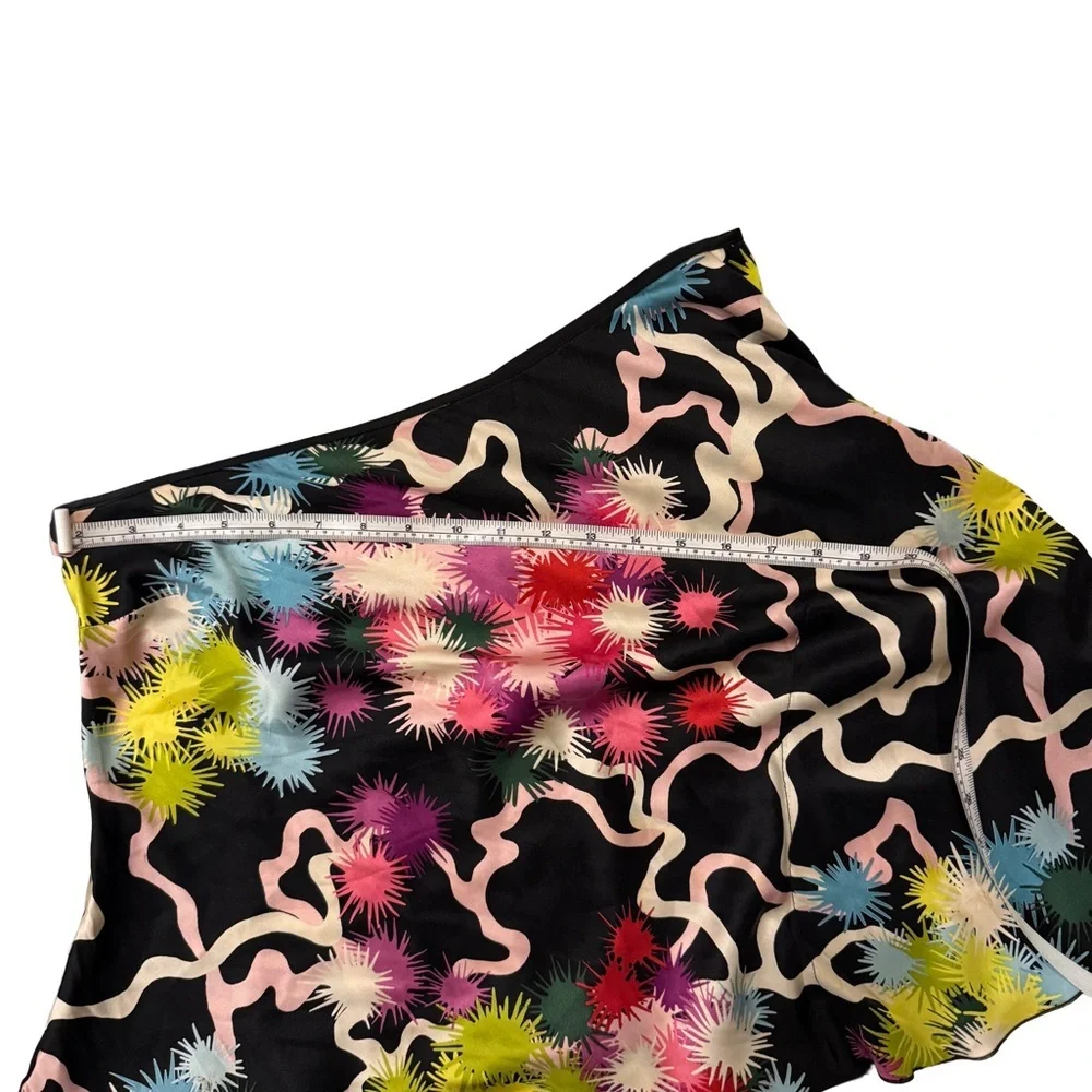 Trina Turk One Shoulder Silk Starburst Print Top M ✨ - Picture 9 of 12